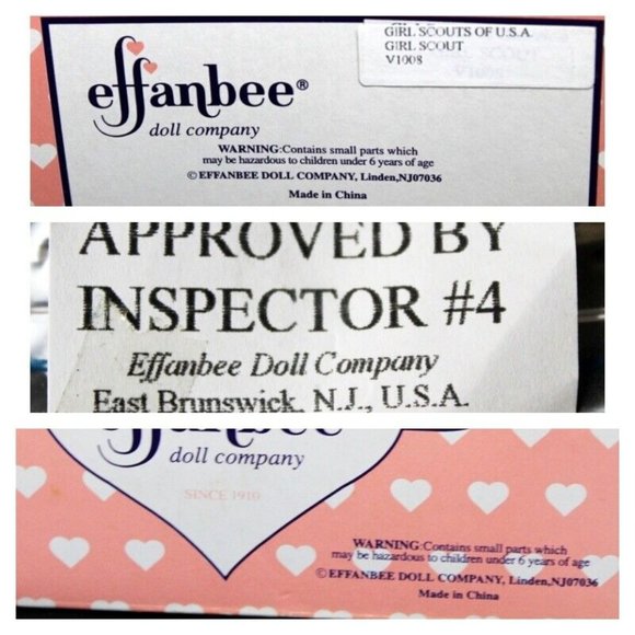 Vtg Effanbee Junior Girl Scout V1008 Doll Blonde Original Outfit Box 8" - Picture 12 of 12